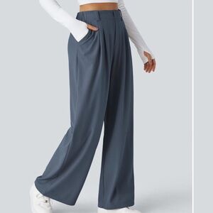 Halara Flex Women's High waisted Wide-Leg waffle Pants